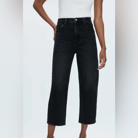 Pistola Eli high rise washed black arched leg barrel jeans - Picture 5 of 12